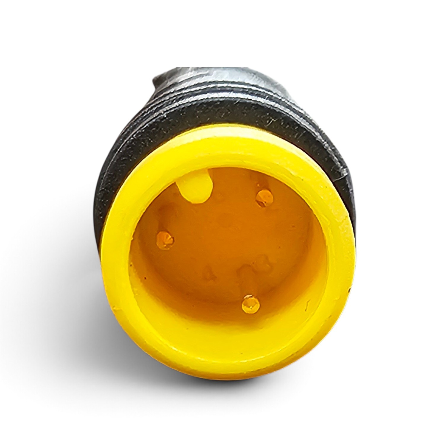 E-Bicycle Pedal Assist Connection Wire - 3 pin MALE - 30cm long Diameter 8mm (YELLOW)