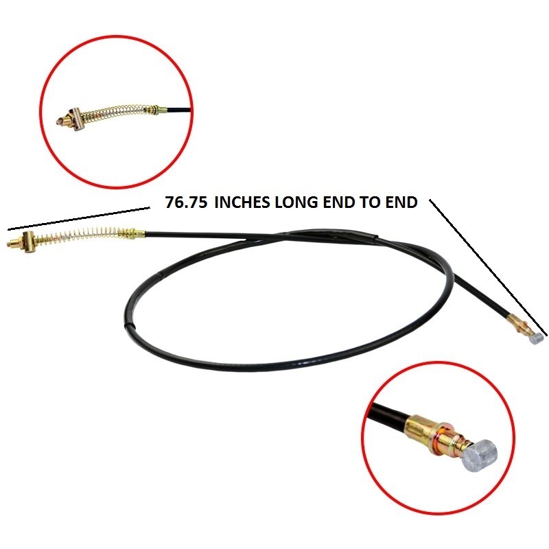 Brake Cable Rear 76.75 Inches Long for Ebike Pros, Gio, Daymak, Emmo Universal Ebike and Electric Scooters